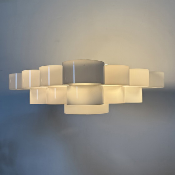 Image 1 of Mid-Century Lucite Circles Deckenleuchte, 1970er Jahre