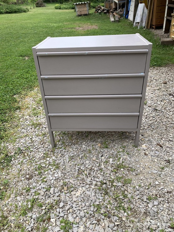 Danish Painted Wooden Chest of Drawers, 1960s – Scandinavian (photo 5 of 5)