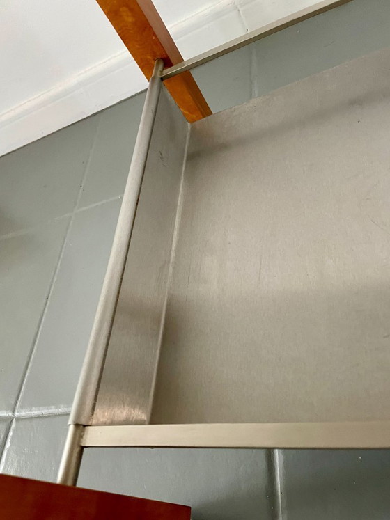 Image 1 of Chariot de bar vintage au design scandinave avec glacière intégrée en métal