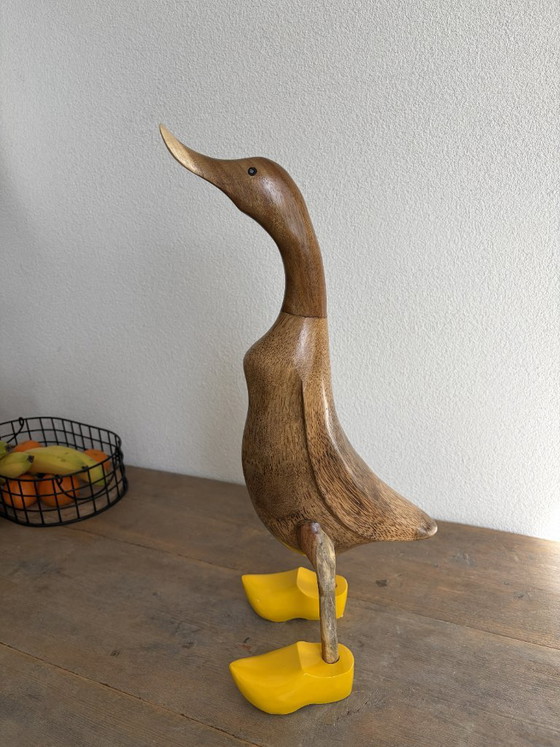 Anatra in Legno Fatta a Mano – Oggetti decorativi – 43 cm (photo 10 of 10)