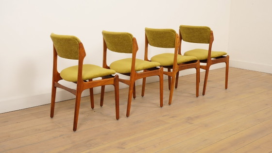 Image 1 of 4 x Dining Chairs | Erik Buch | Model 49 | Rosewood | Newly upholstered