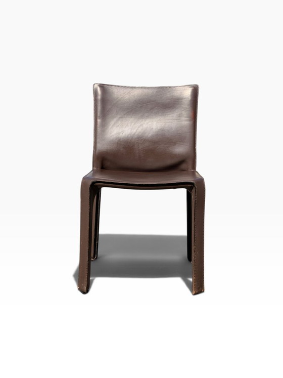 Sedia CAB 412 di Mario Bellini per Cassina, pelle sella marrone – Sedie da pranzo, Leather (photo 3 of 14)