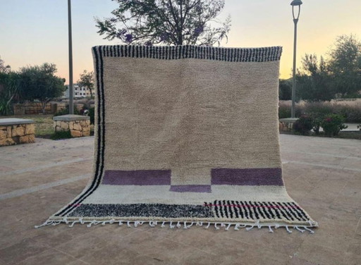 Marokkanischer Teppich aus Naturleinen, 300 x 200 cm