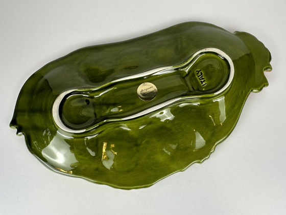 Image 1 of Vintage majolica serveerschaal - eieren