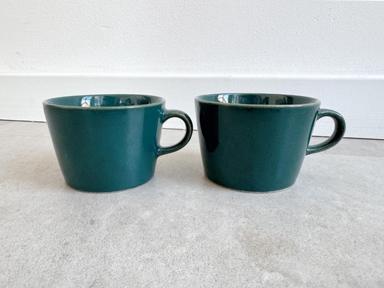 2x Vintage Green Arabia Kilta Cups - Designed By Kaj Franck – Crockery, Ceramic (photo 5 of 5)