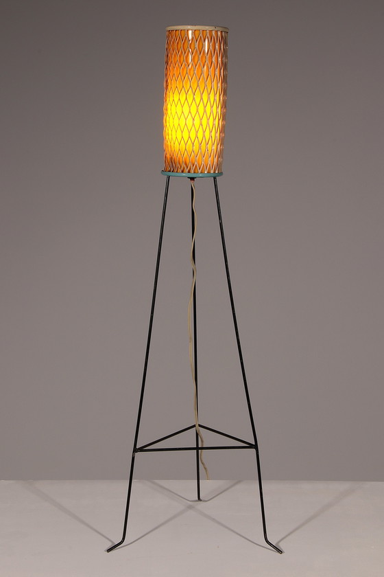 Image 1 of Lampada da terra vintage a forma di razzo di Josef Hurka, anni &#39;50