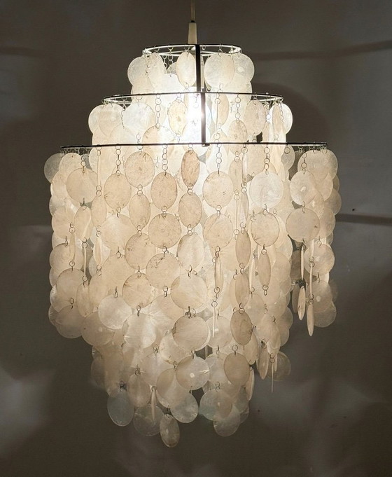 Image 1 of Pendelleuchte/Deckenlampe von Verner Panton, Muschel, Modell:'Fun', 1960er Jahre