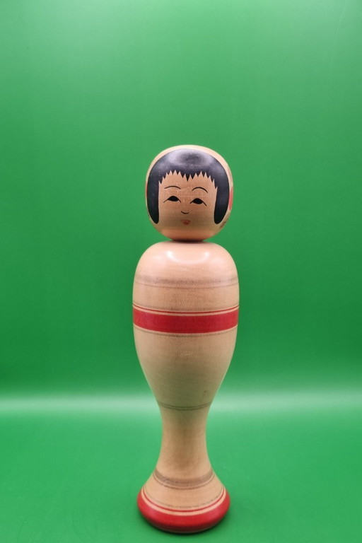 Vintage Nanbu-kei Kokeshi von Kakuhei Sasaki (1933-2007)