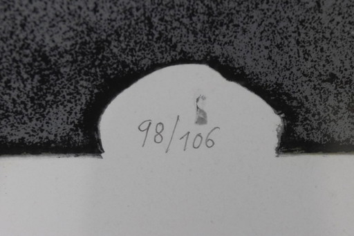 Litografia firmata, Josef Liesler, 1995, Cecoslovacchia