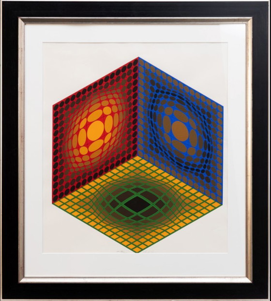 - Victor Vasarely « ST » Serigrafia a colori, 1968, firmata, – Litografie e stampe, Carta (photo 2 of 5)