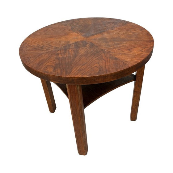 Image 1 of Mesa de centro redonda, mediados de siglo, Art Déco, después de la renovación, Alemania, años 1960.