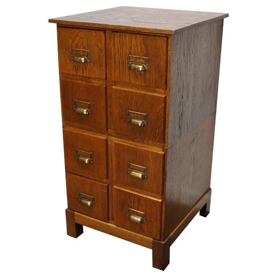 Image 1 of Armoire d'apothicaire allemande vintage en chêne, années 1940