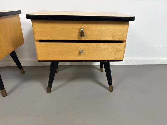 Image 1 of Set di 2 nachtkastjes vintage