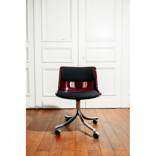 Fauteuil de bureau Modus par Osvaldo Borsani pour Tecno, Italie, 1980. – bureaustoelen, Metal, Plastic