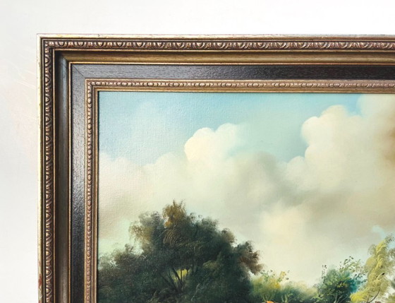 Image 1 of Tableau : J. Peeters, « Moulin hollandais au XVIIe siècle »