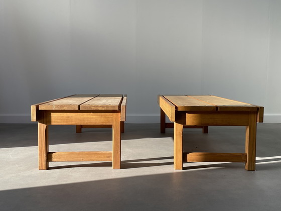 Image 1 of 2 x Rastad & Relling vintage houten bankjes