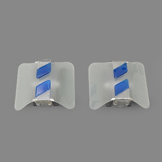 Image 1 of Paar Muranoglas-Applikationen, 80er Jahre