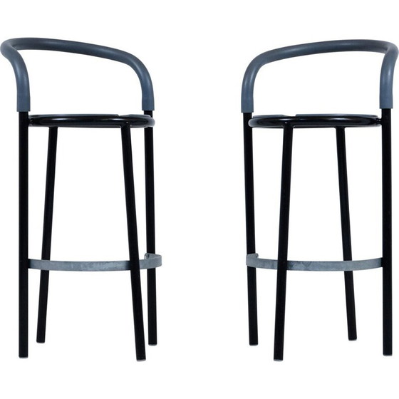 Image 1 of Pair of vintage Fritz hansen Pelikan stools by Niels Gammelgaard 1987