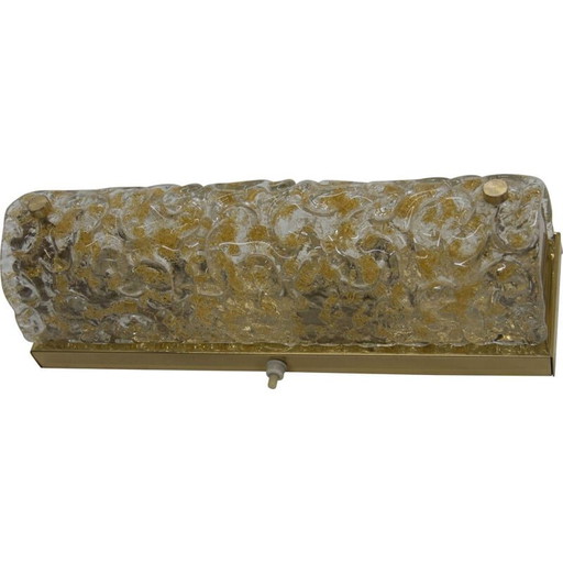 Lámpara de pared de cristal vintage de Kalmar, años 50