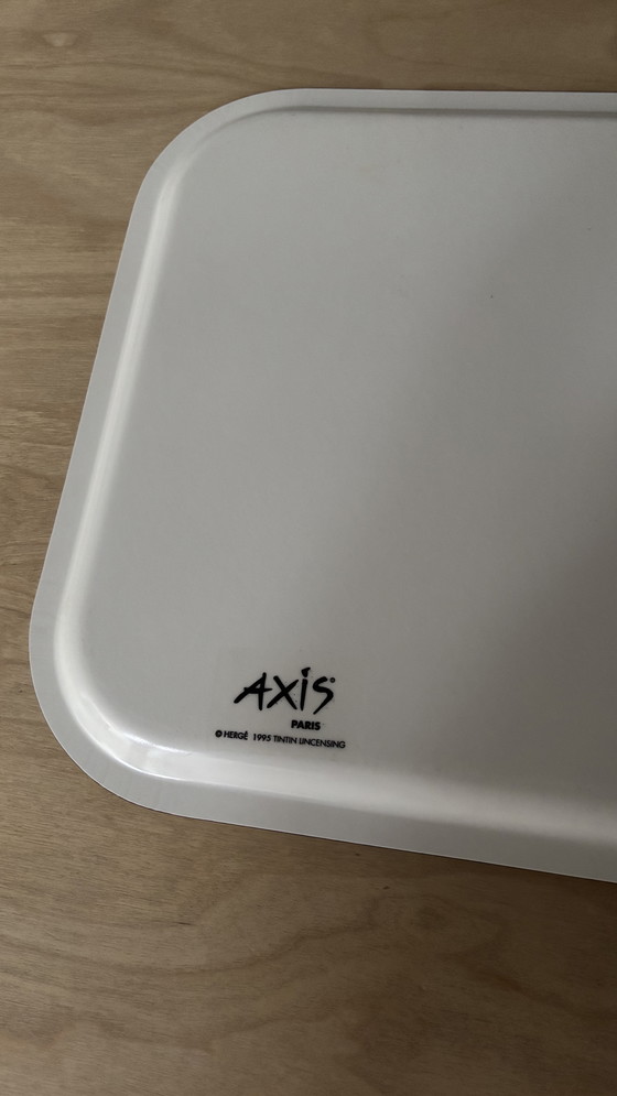 Image 1 of Vintage plateau uit 1995, dienblad, Tintin Tin Tin Kuifje, Hergé, Axis Paris