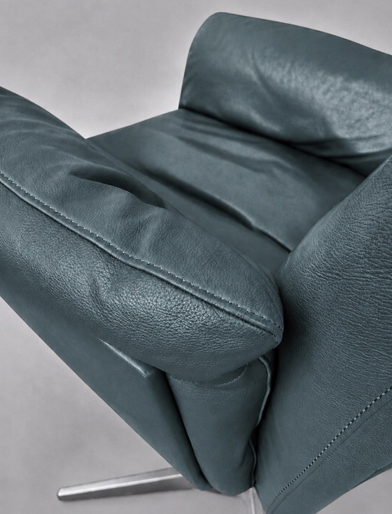 2x FSM Shelby Relaxfauteuils — Petrol Nappaleder – Fasem, Verstelbare relaxstoel, Leather, Metal (photo 5 of 15)