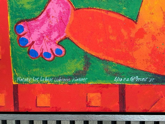 Image 1 of Serigrafía de gran formato de Clemens Briels sobre un terragrama.