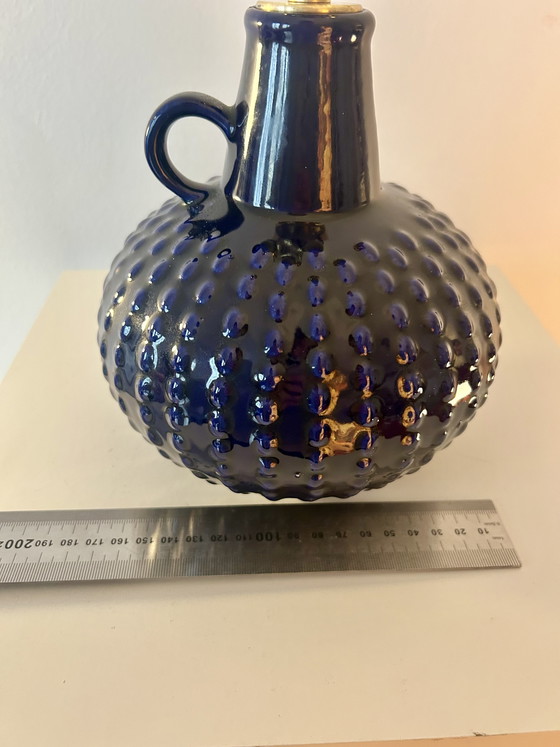 Image 1 of Lampada d'accento in stile Space Age realizzata con un raro vaso in ceramica della Germania Ovest da Jasba