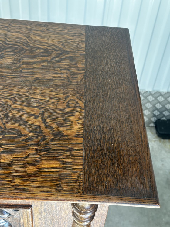 Gran aparador de roble tallado de estilo neorrenacentista, mediados del siglo XX. – Aparadores altos, Wood (photo 14 of 15)