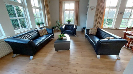 Image 1 of Fauteuil Rolf Benz SE 322, zwart leder