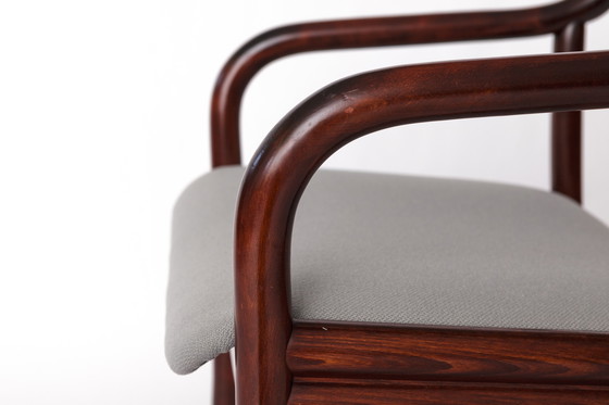 Image 1 of 1 de 4 Fauteuil vintage d'Oswald Beck pour Casala - années 1980 Design allemand, tissu gris