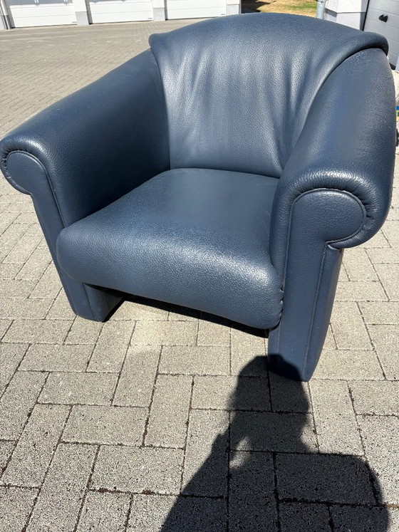 BRÜHL Designerbank + Fauteuil - Buffelleer, binnenvering – Banken, Leather (photo 8 of 18)