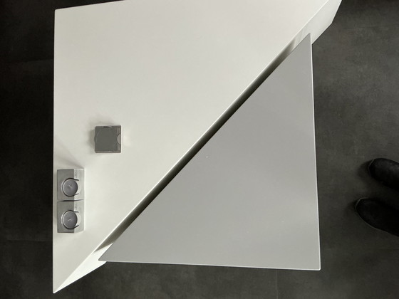 Image 1 of Leolux 2 triangular coffee tables in various sizes