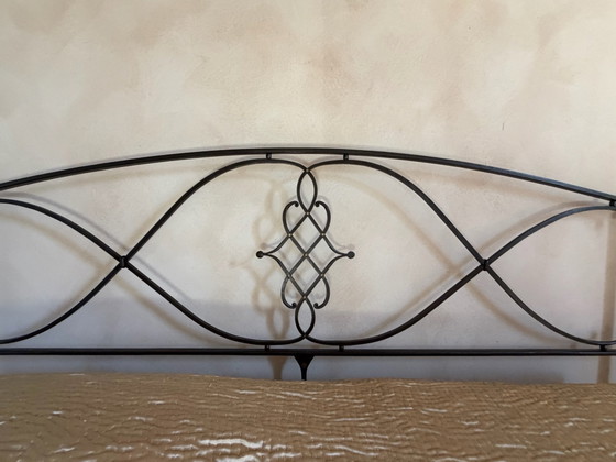 Letto matrimoniale Caporali Arco, Ferro Soffiato, con rete a doghe, Letti matrimoniali, Grigio (foto 10 di 15)