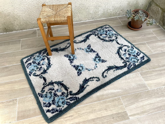 Image 1 of Bohème-Teppich Reine Wolle Blau - 125x78cm