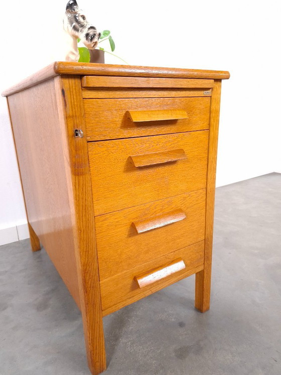 Image 1 of Deep wooden chest of drawers from Sweden