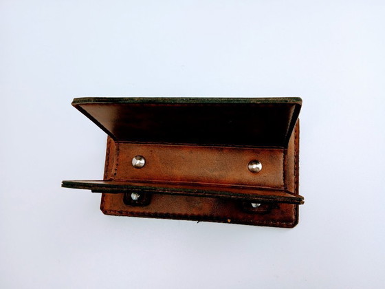 Image 1 of Vintage Leren Brievenhouder Bartelts Rotterdam
