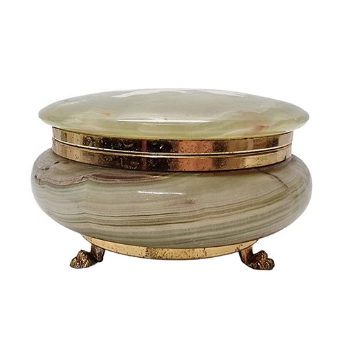 Boîte à bijoux vintage en marbre onyx vert – decoratieve objecten, Other