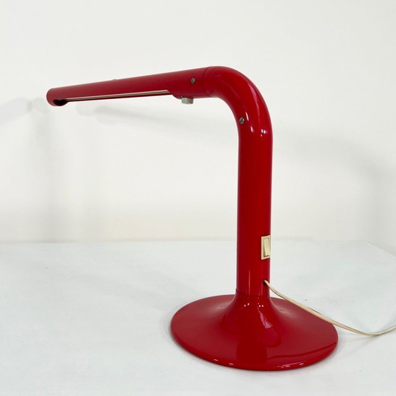 Image 1 of Red Tube Table Lamp by Anders Pehrson for Ateljé Lyktan, 1970s