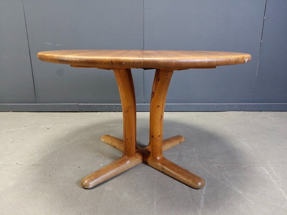 Image 1 of Rainer Daumiller style extendable pine wood  Dining Table, 1970s