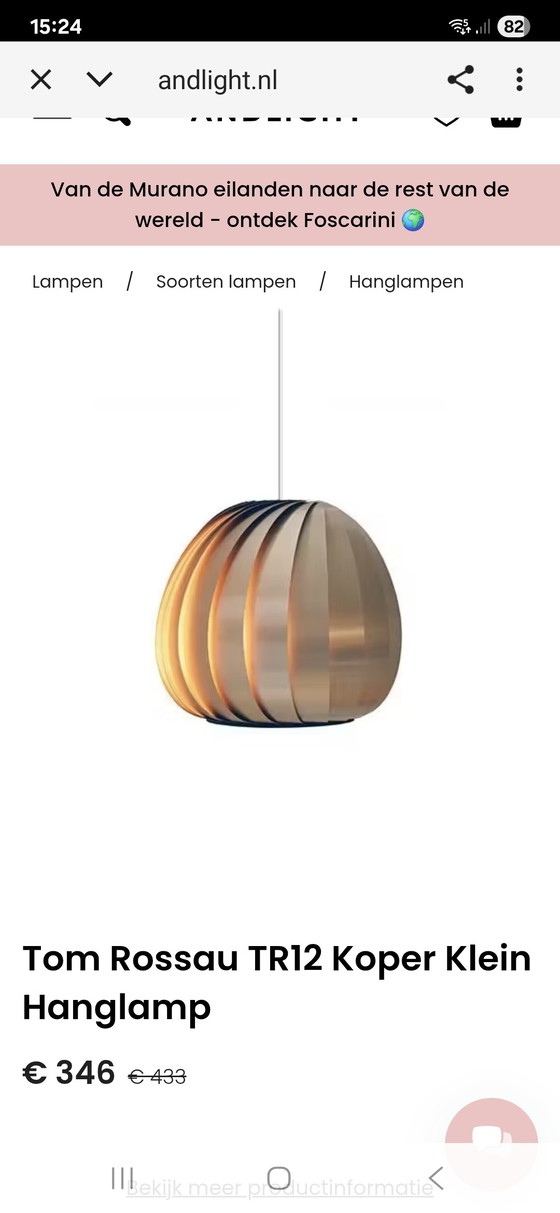 Image 1 of Lampe suspendue Tom Rossau TR12