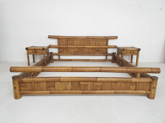 Image 1 of Letto in bambù per due persone 180 x 210 cm con comodini
