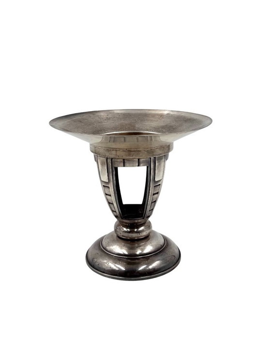 Image 1 of Art Deco silver-plated coup / vide poche, France 1940s