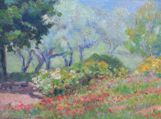 Image 1 of Antique French Impressionist Landscape Oil Painting | Original Framed Canvas | Late 19th Century