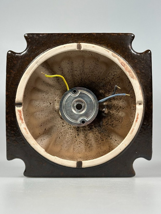 Image 1 of Wandlamp uit de jaren 60 en 70, keramiek, wandlamp uit het midden van de vorige eeuw, ruimtetijdperkontwerp