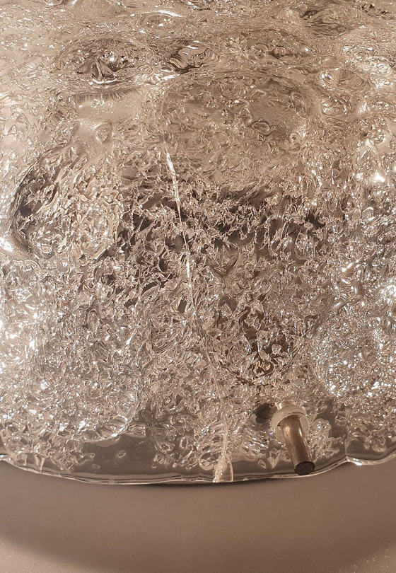 Lámpara de techo Hillebrand Murano Ice Glass de la década de 1970. – Plafones, Chrome (photo 34 of 35)