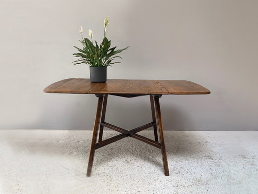 Ercol 1950’s ‘Old Colonial 377” Blue Label Drop Leaf Table