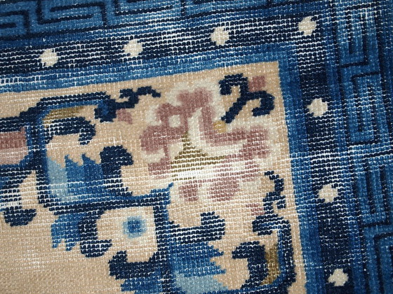 Image 1 of Tapis chinois ancien de Pékin, fait main, 128 cm x 195 cm (4,2 pi x 6,3 pi), 1880 - 1C275