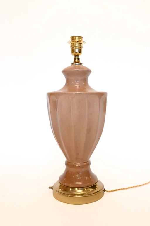 Luxueuse lampe de table en céramique Hollywood Regency