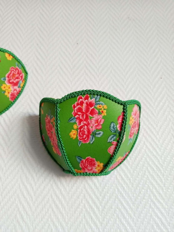 2x Vintage Flower Wall Sconces – Wall lights, Textile (photo 5 of 10)