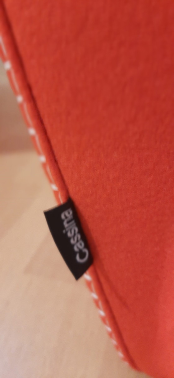 Image 1 of Cassina 2 Poltrona 637 Utrecht Nuova Mai Usata Lampo Rosso Lana 13L
